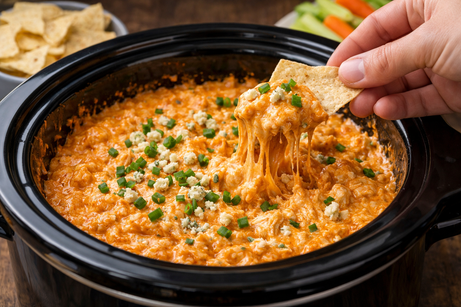 Crockpot Buffalo Chicken Dip