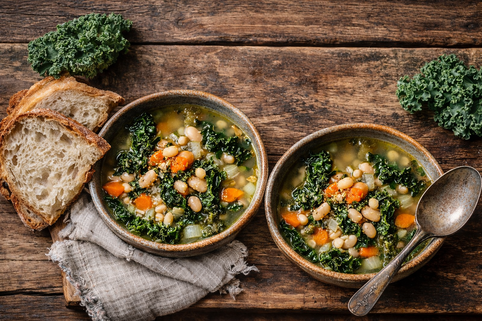 Vegan White Bean and Kale Soup